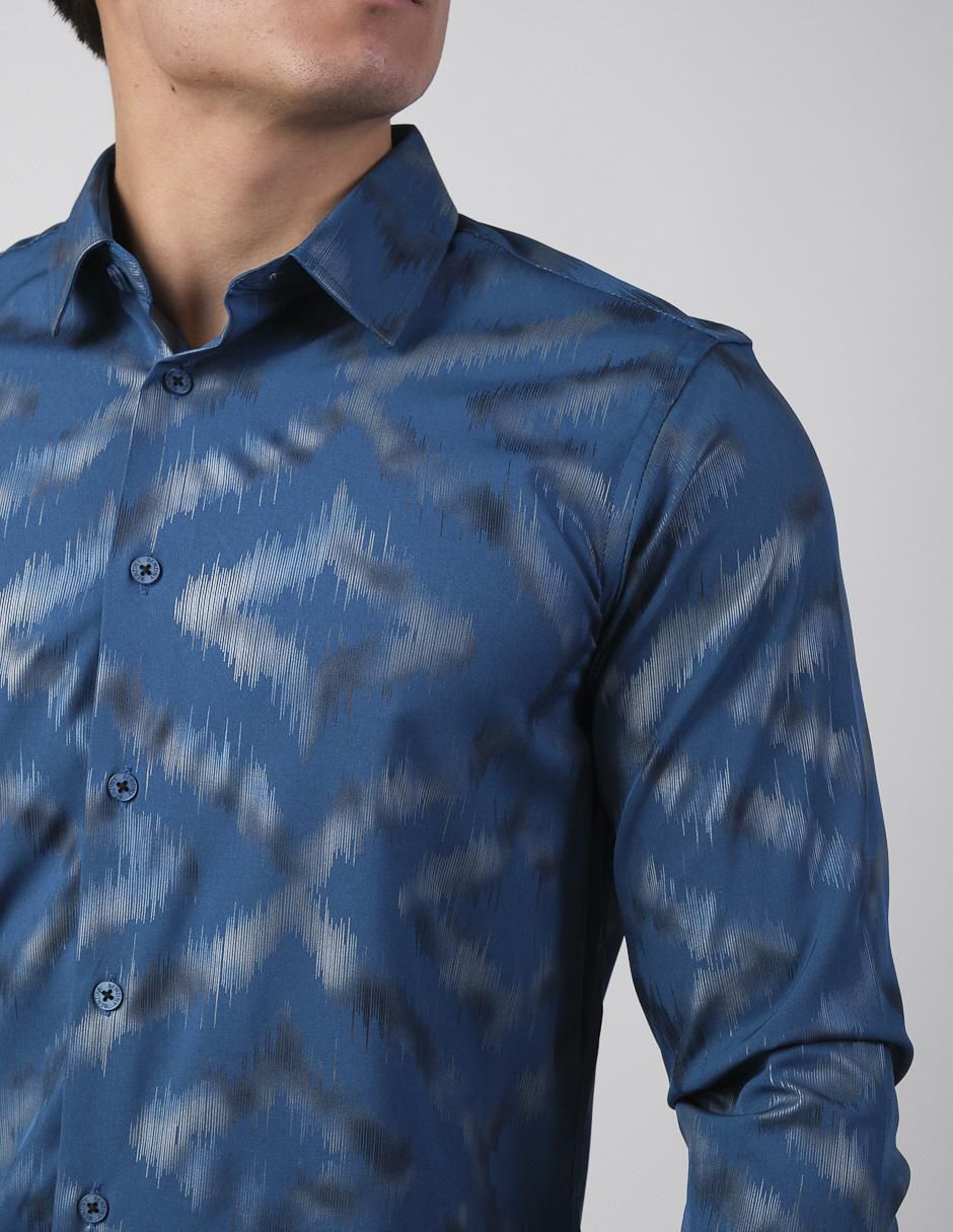 Camisa casual de algodón manga larga para hombre 4