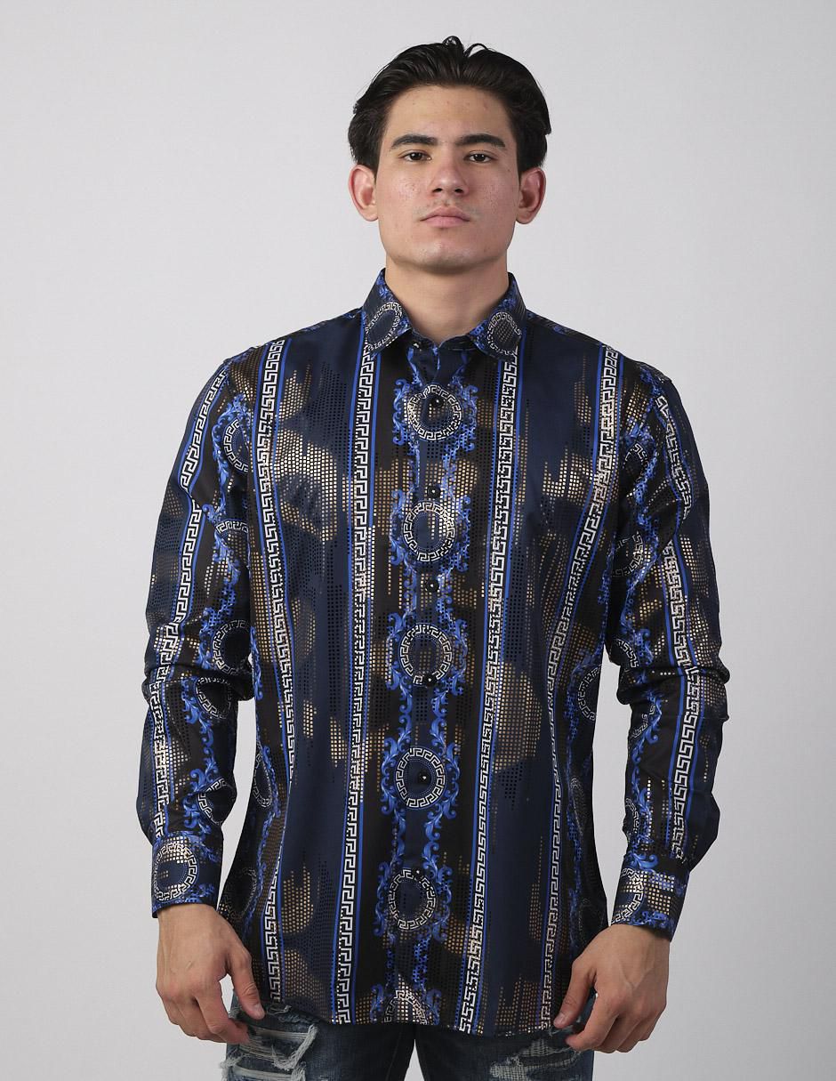 Camisa casual de algodón manga larga para hombre Camisa casual de algodón manga larga para hombre