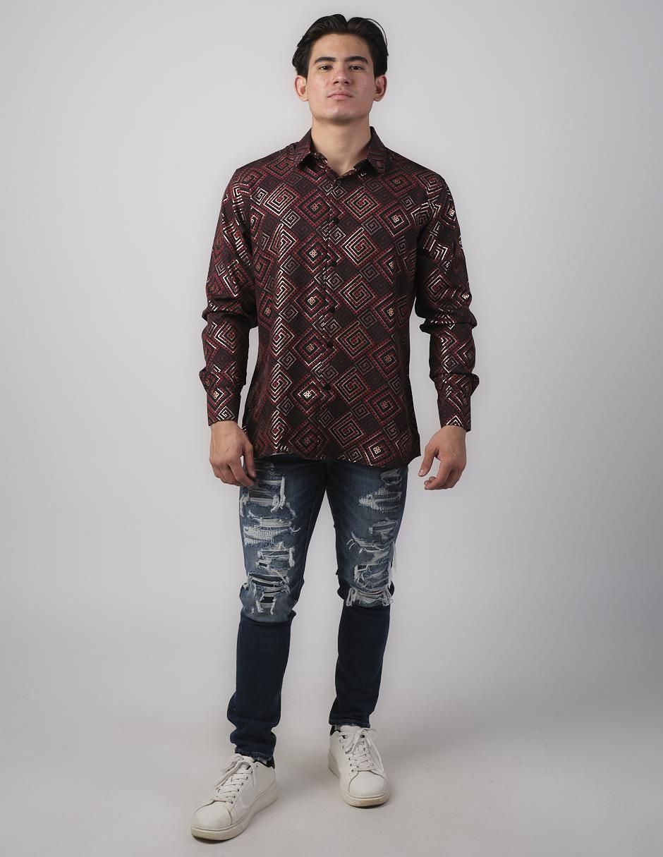 Camisa casual de algodón manga larga para hombre 3