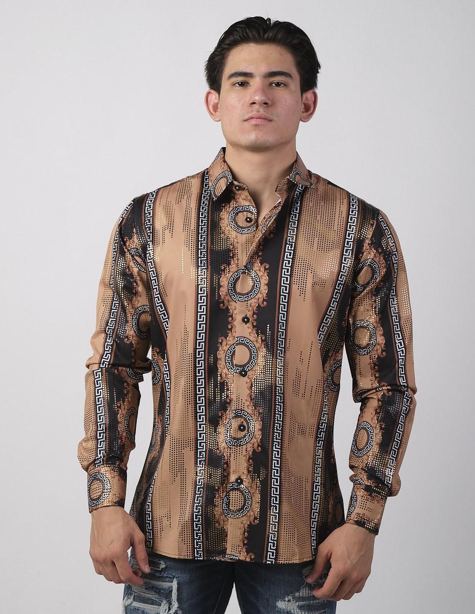 Camisa casual de algodón manga larga para hombre Camisa casual de algodón manga larga para hombre