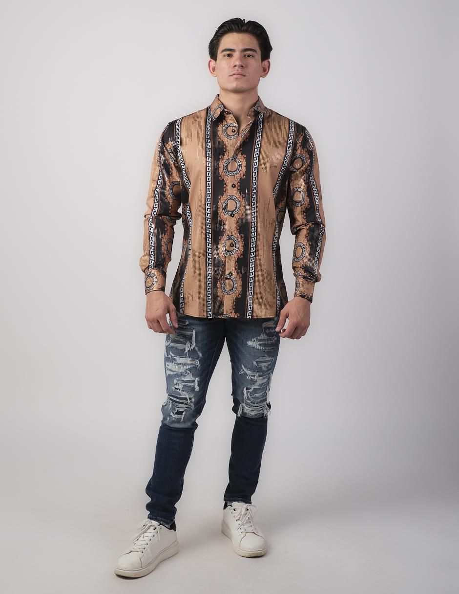 Camisa casual de algodón manga larga para hombre 3