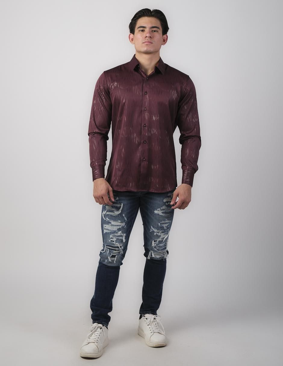 Camisa casual de algodón manga larga para hombre 3