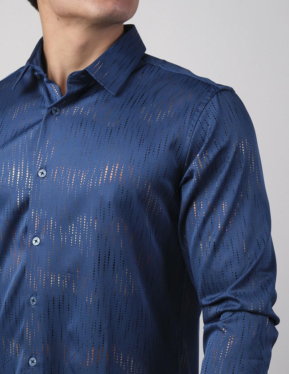 Camisa casual de algodón manga larga para hombre 4