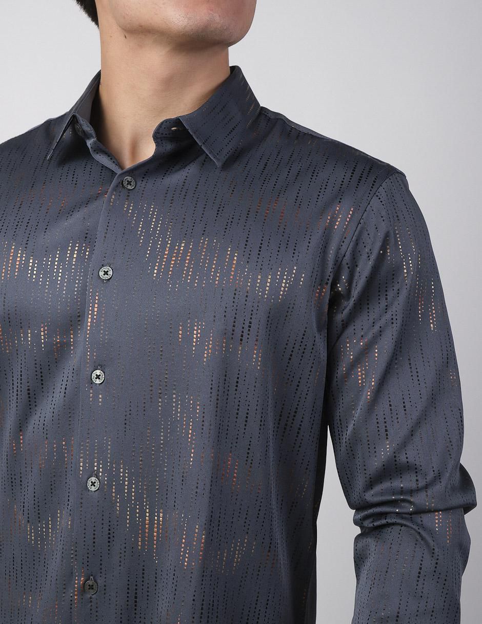 Camisa casual de algodón manga larga para hombre 4