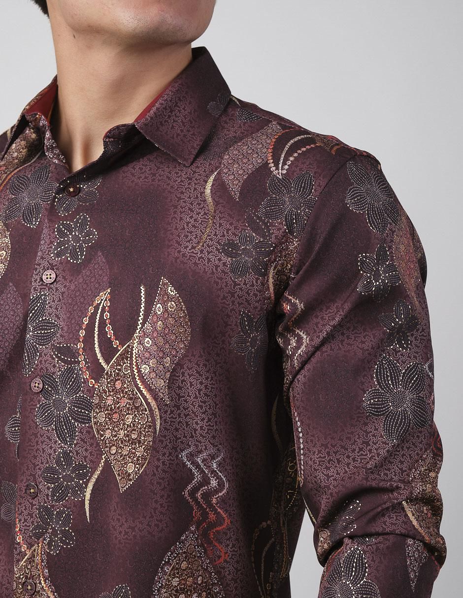 Camisa casual de algodón manga larga para hombre 4