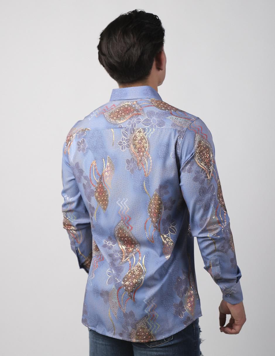 Camisa casual de algodón manga larga para hombre 2