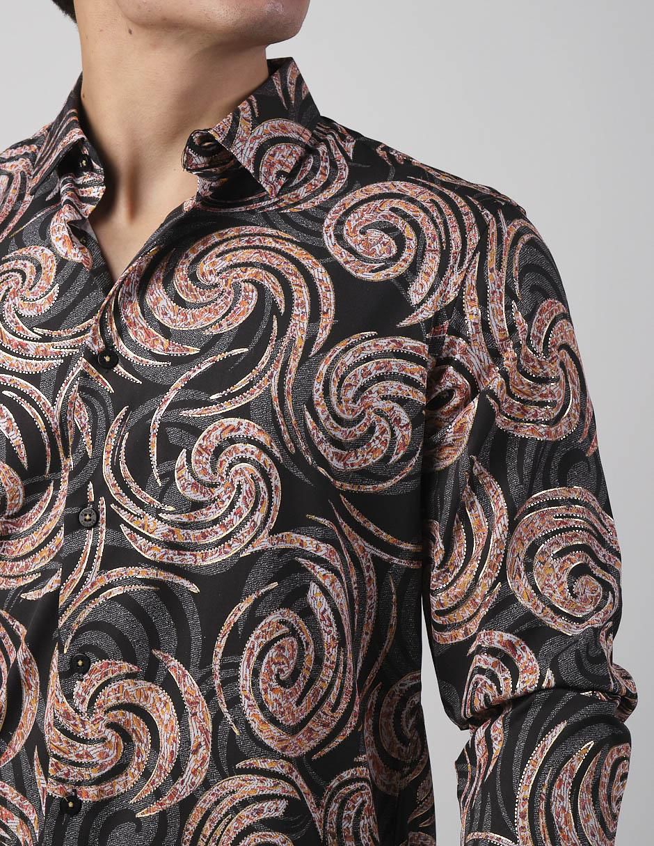 Camisa casual de algodón manga larga para hombre 4