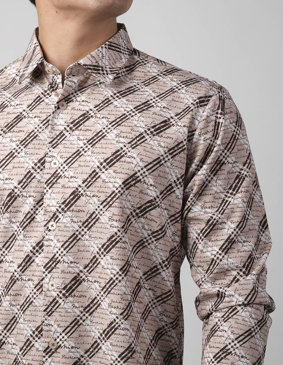 Camisa casual de algodón manga larga para hombre 4