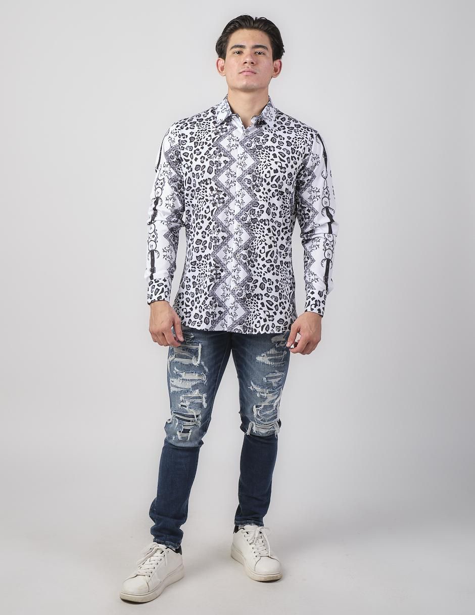 Camisa casual de algodón manga larga para hombre 3