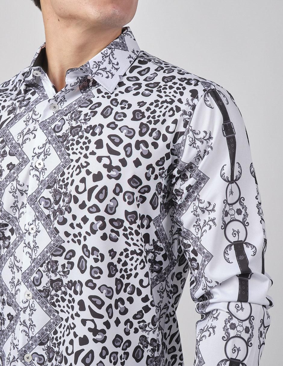 Camisa casual de algodón manga larga para hombre 4