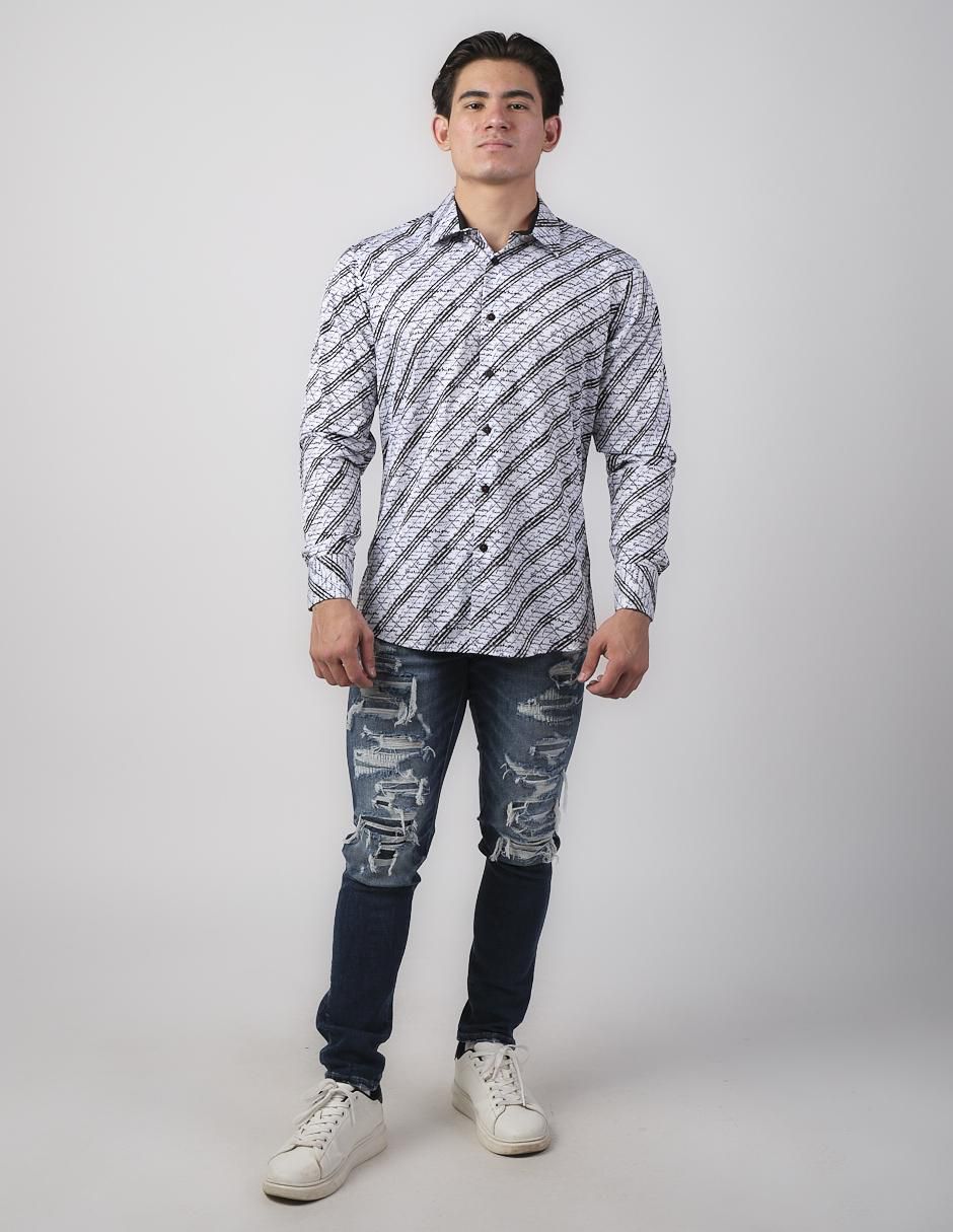 Camisa casual de algodón manga larga para hombre 3