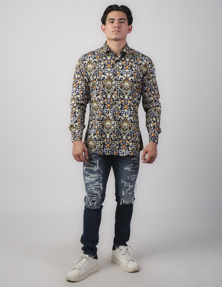 Camisa casual de algodón manga larga para hombre 3