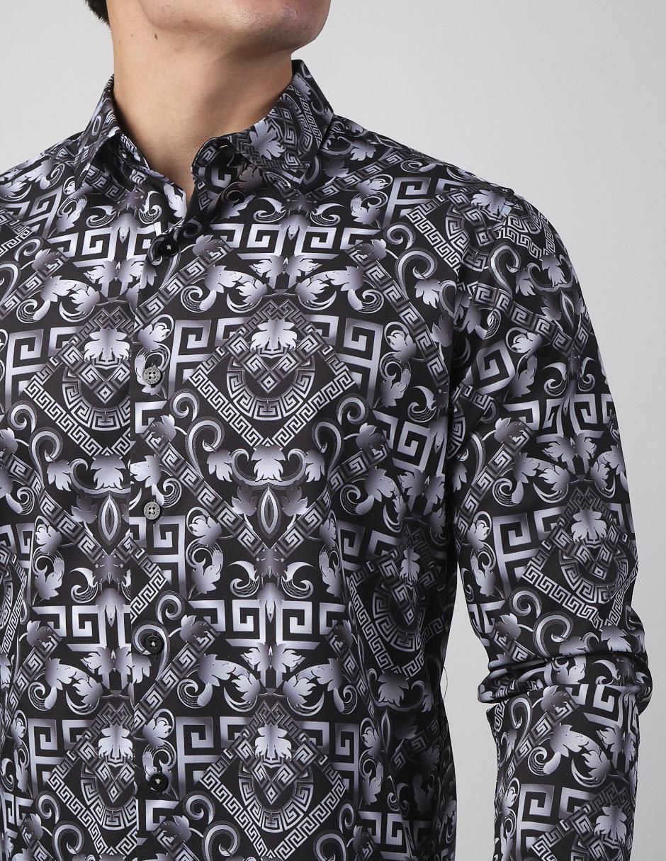 Camisa casual de algodón manga larga para hombre 4