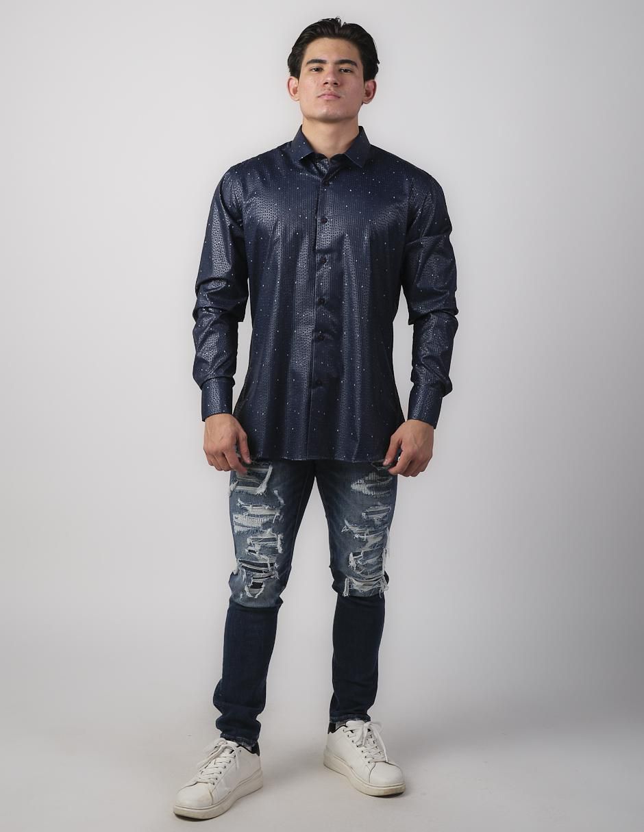Camisa casual de algodón manga larga para hombre 3