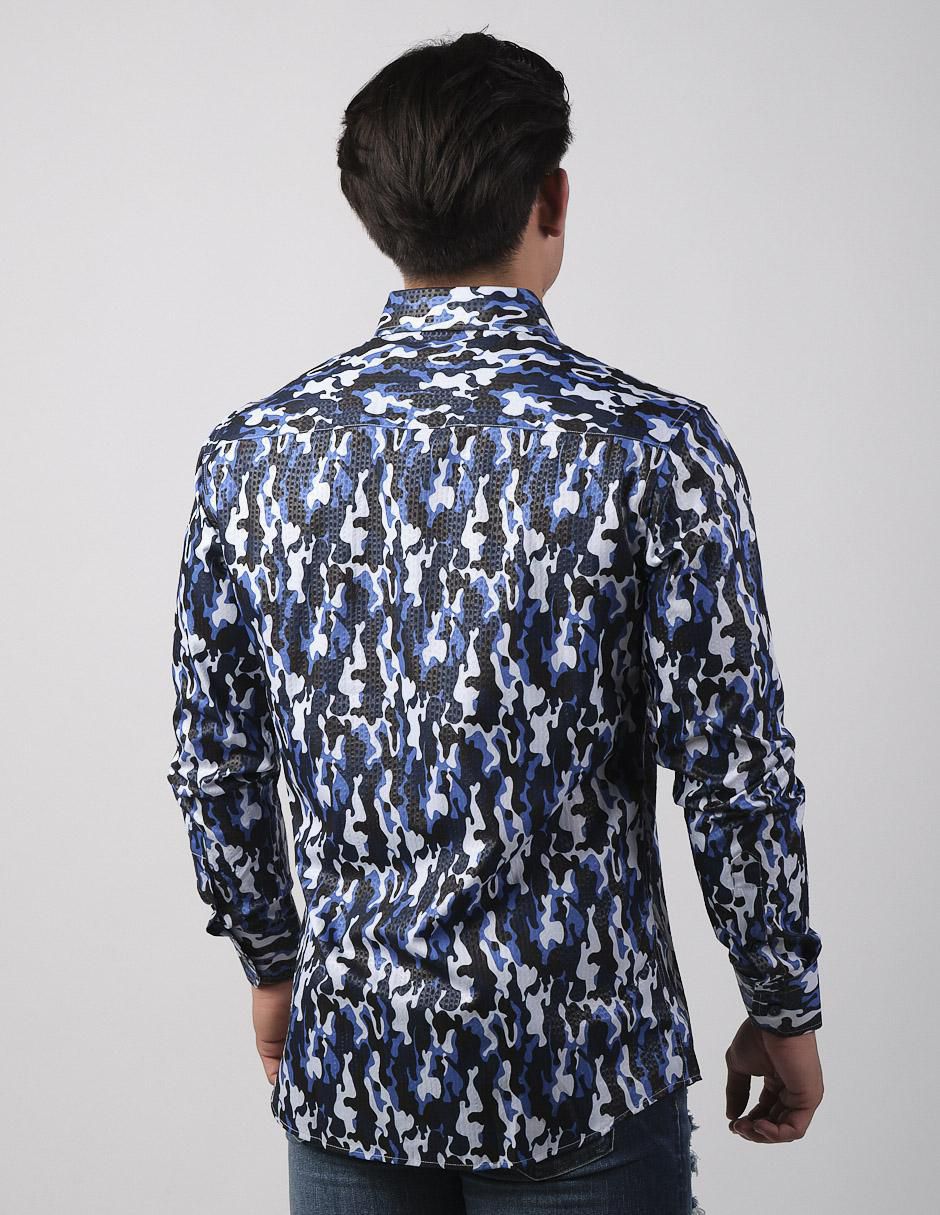 Camisa casual de algodón manga larga para hombre 2