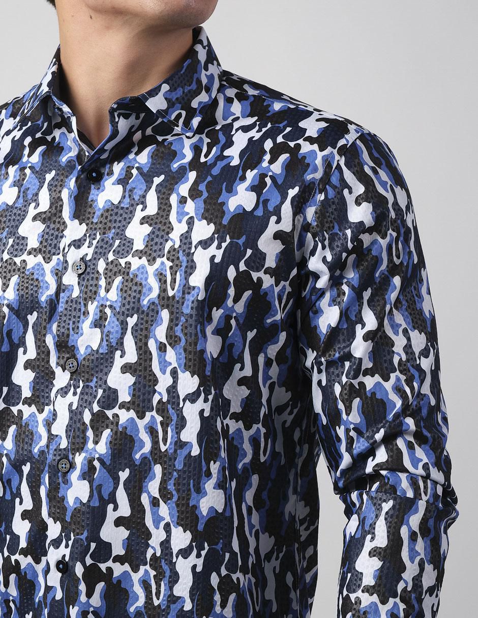 Camisa casual de algodón manga larga para hombre 4