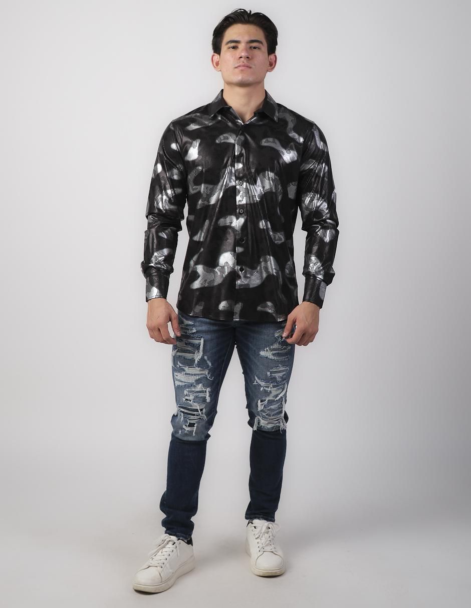 Camisa casual de algodón manga larga para hombre 3