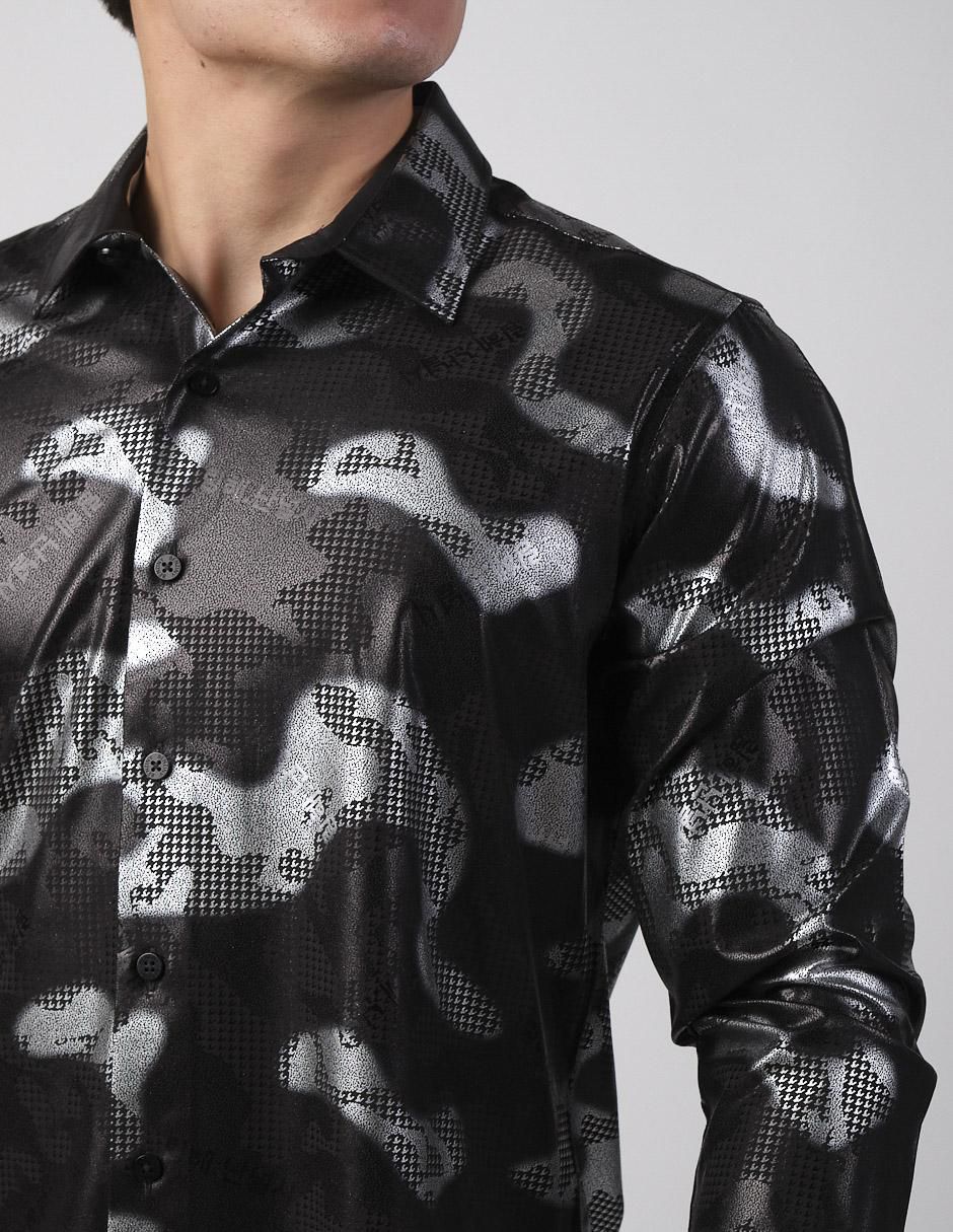 Camisa casual de algodón manga larga para hombre 4