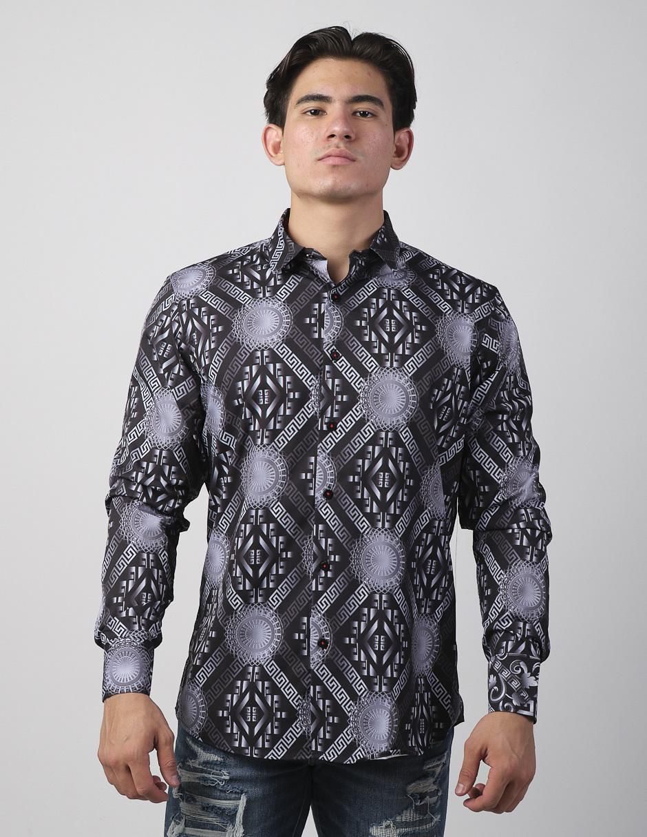 Camisa casual Benziny manga larga para hombre