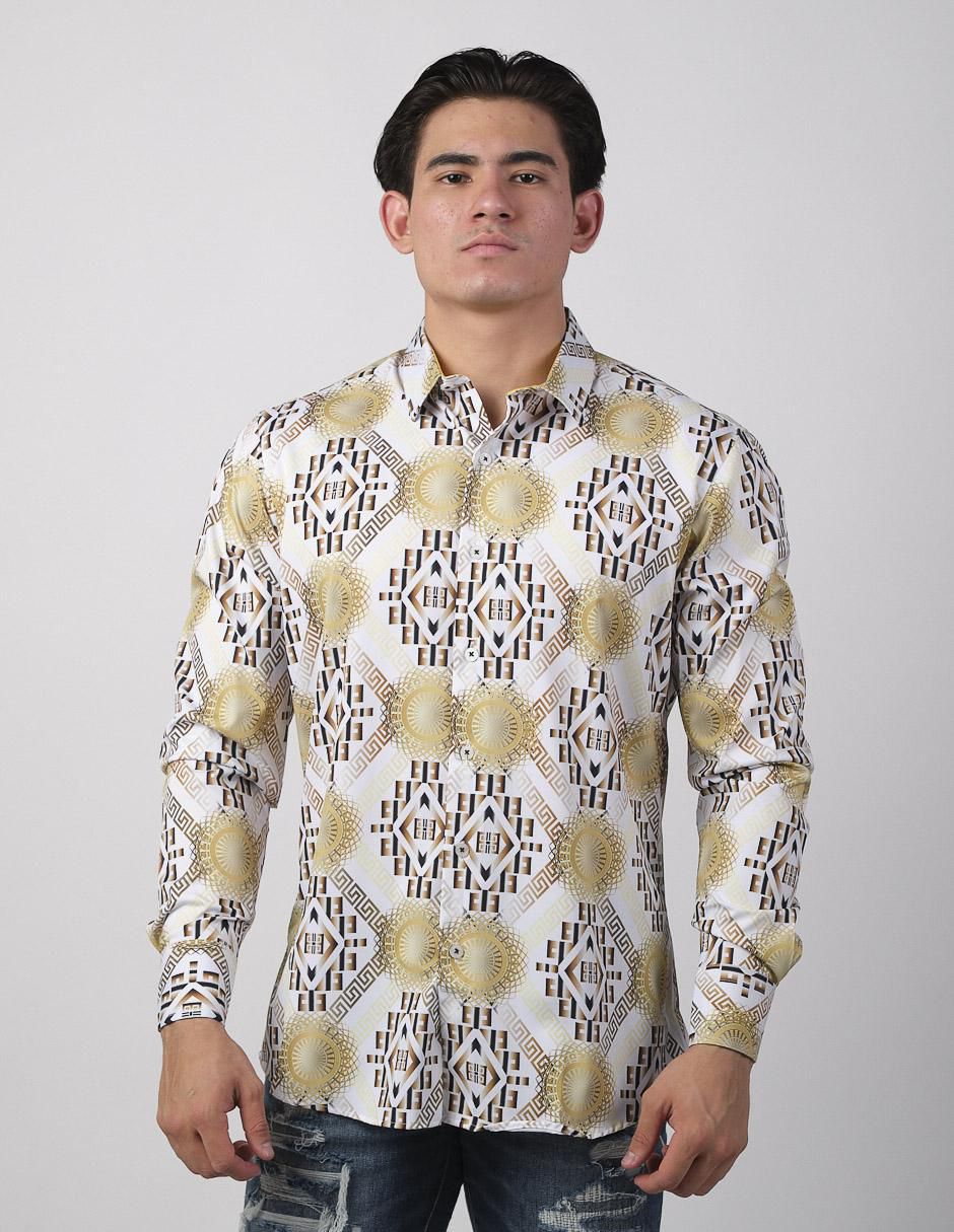 Camisa casual manga larga para hombre