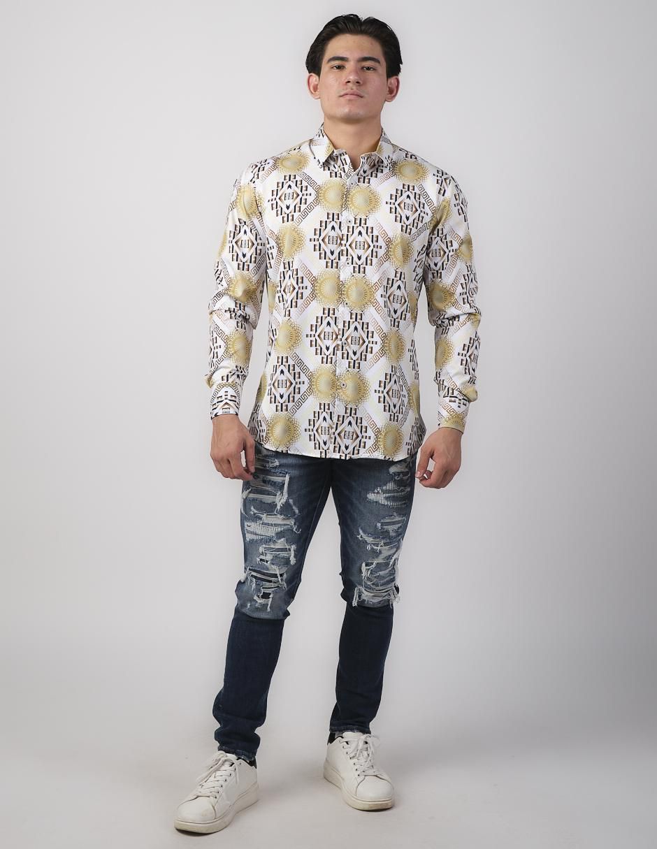 Camisa casual manga larga para hombre 3