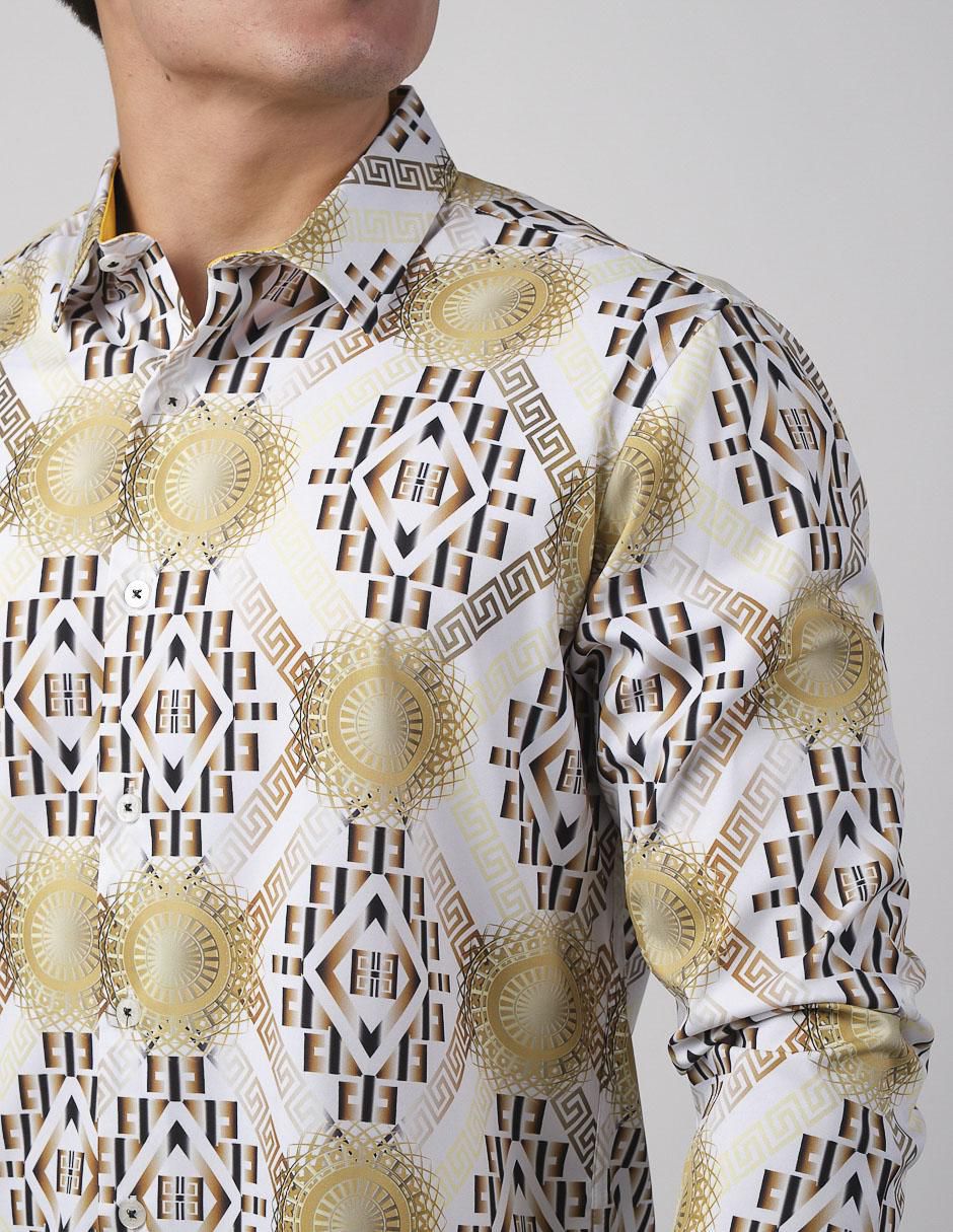 Camisa casual manga larga para hombre 4