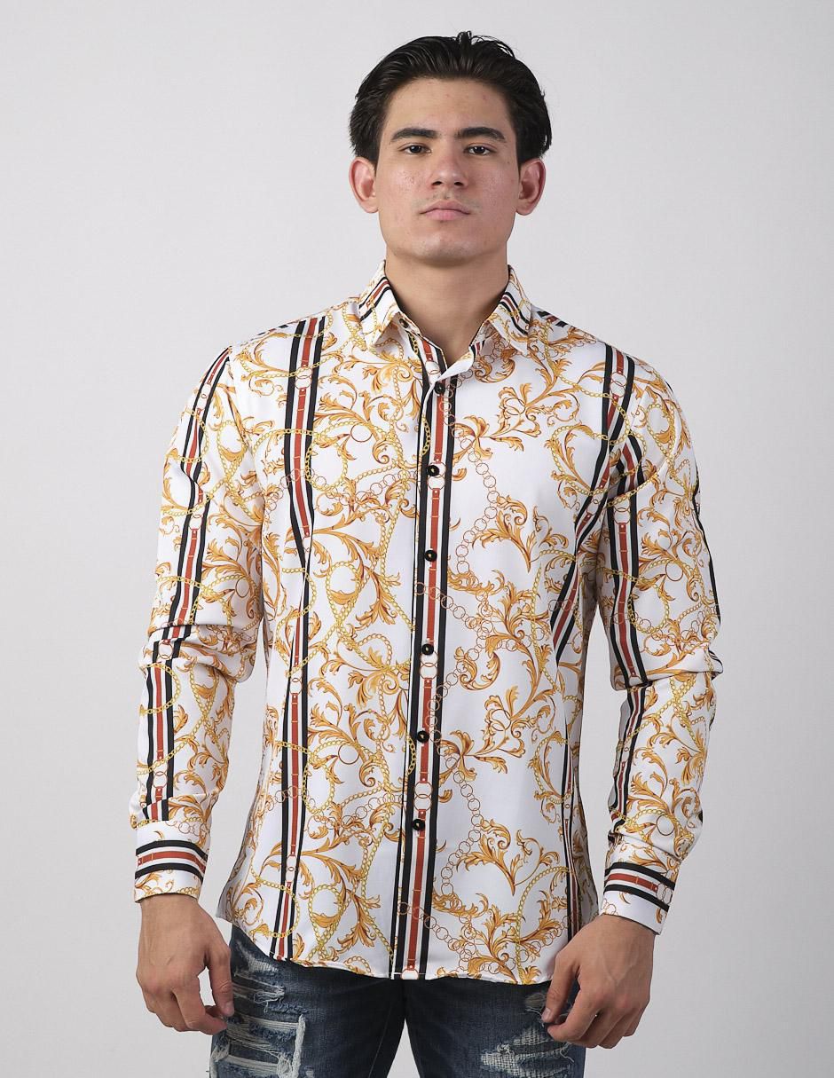 Camisa casual manga larga para hombre