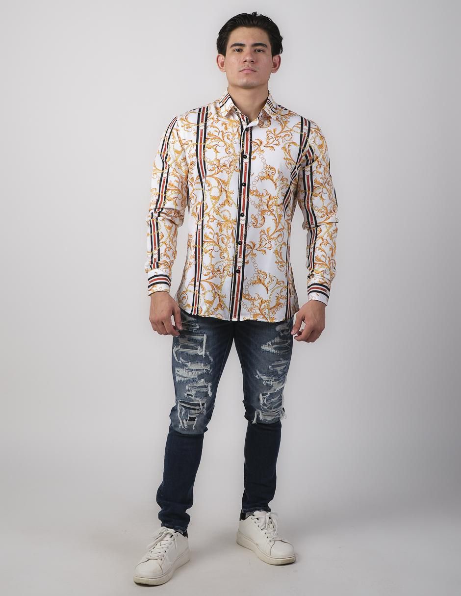 Camisa casual manga larga para hombre 3