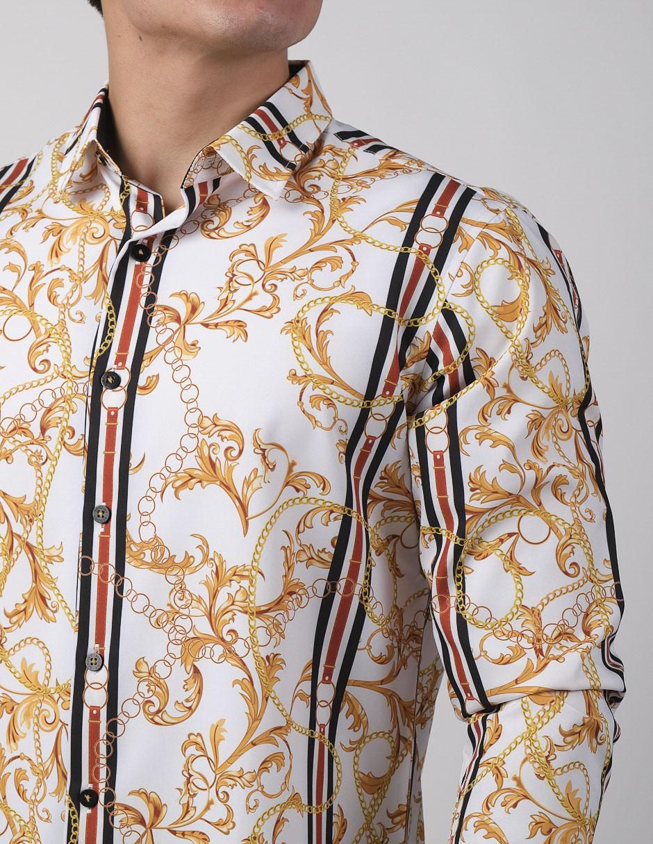 Camisa casual manga larga para hombre 4