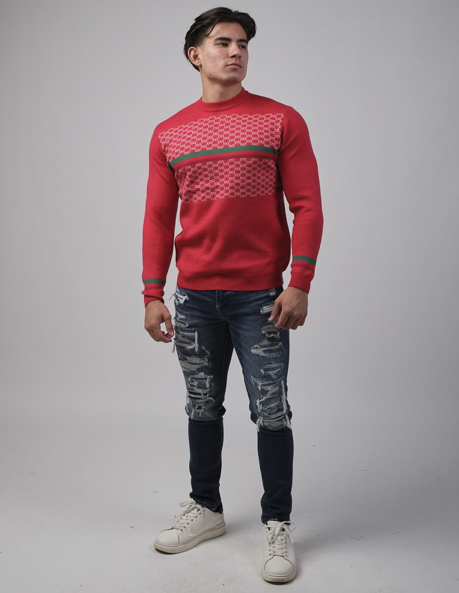 "suéter" moderno "cuello" redondo "para hombre"
