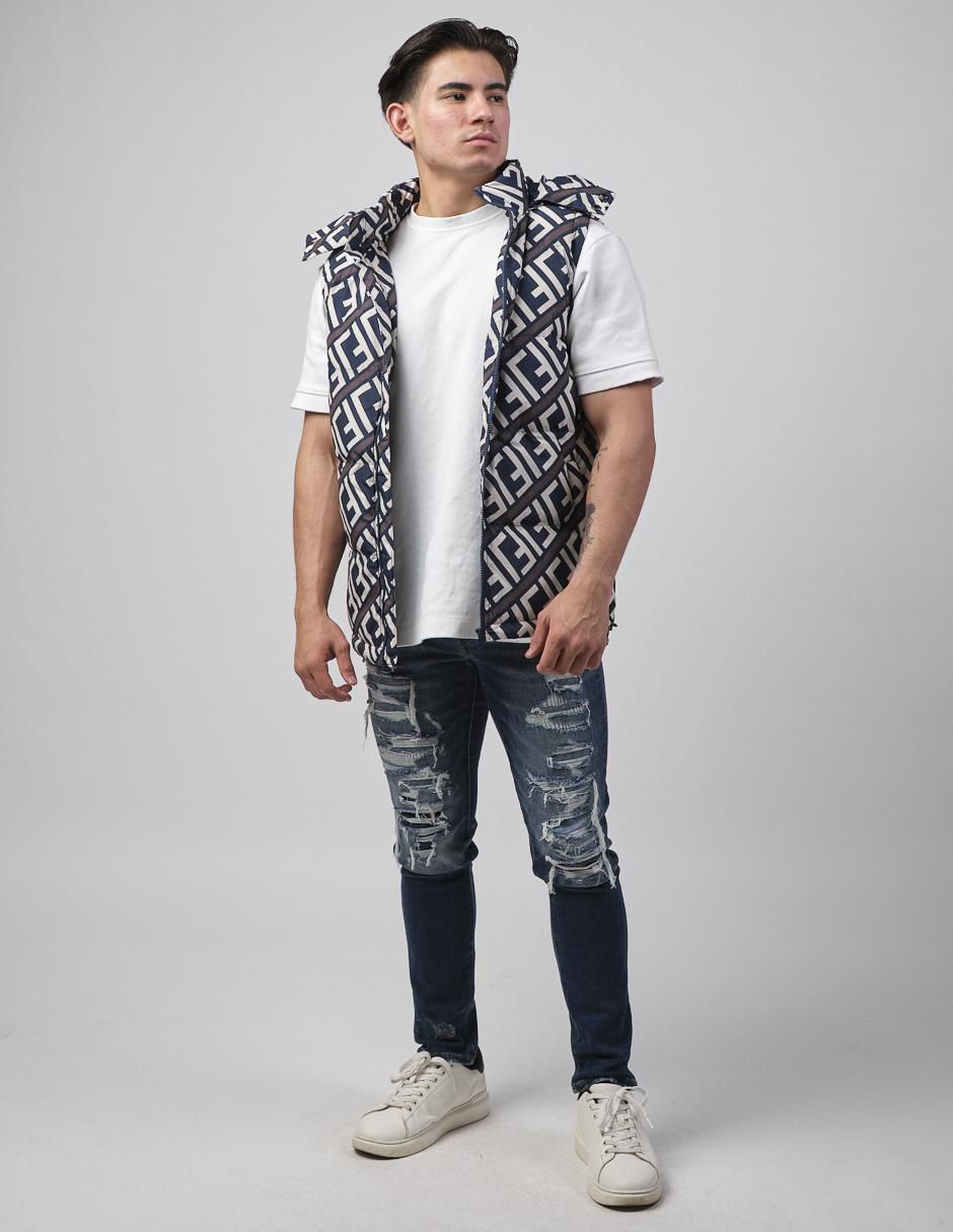 "chaleco" moderno no algodón sin diseño "para hombre"