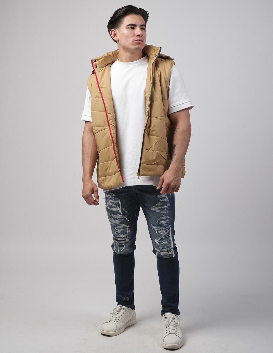 "chaleco" moderno no algodón con capucha "para hombre"