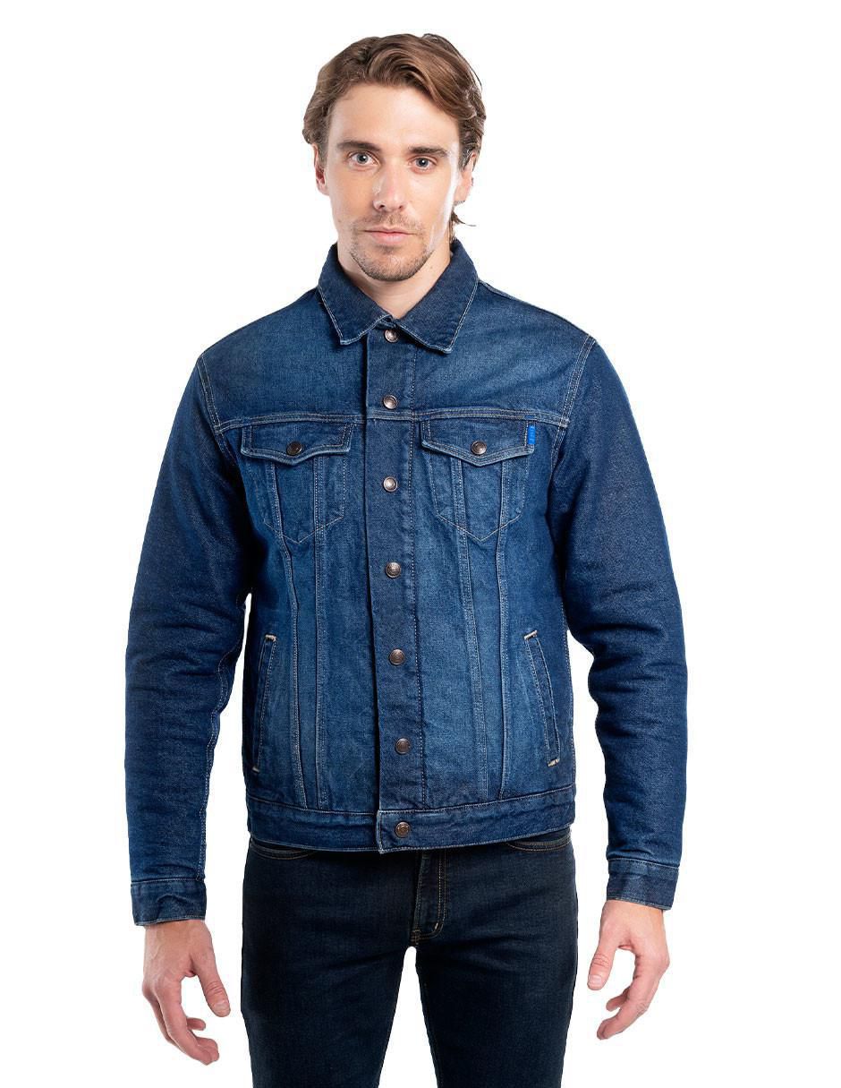 Chamarra casual con bolsillos para hombre