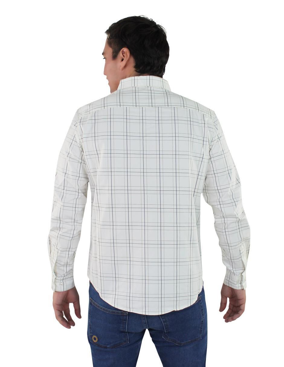 Camisa casual de algodón manga larga para hombre 4