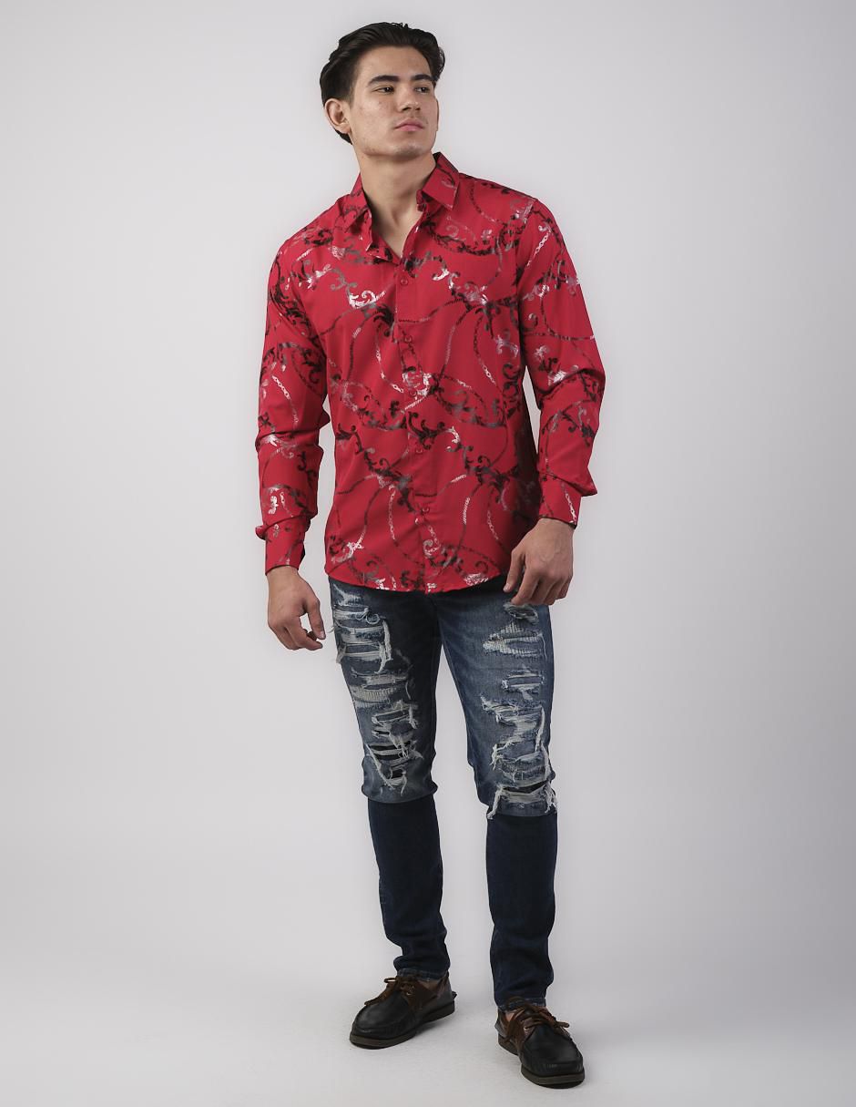 Camisa casual de algodón manga larga para hombre 4