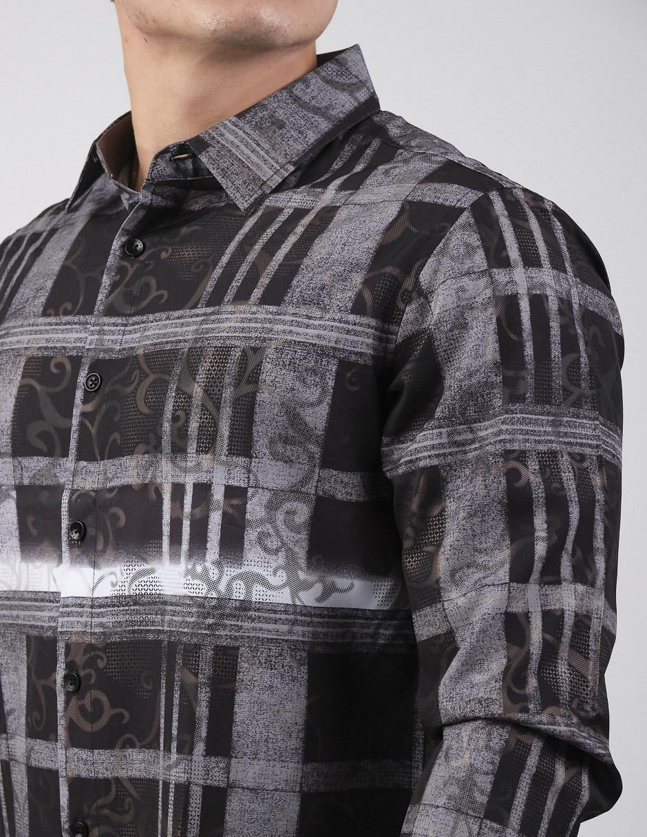 Camisa casual de algodón manga larga para hombre 3