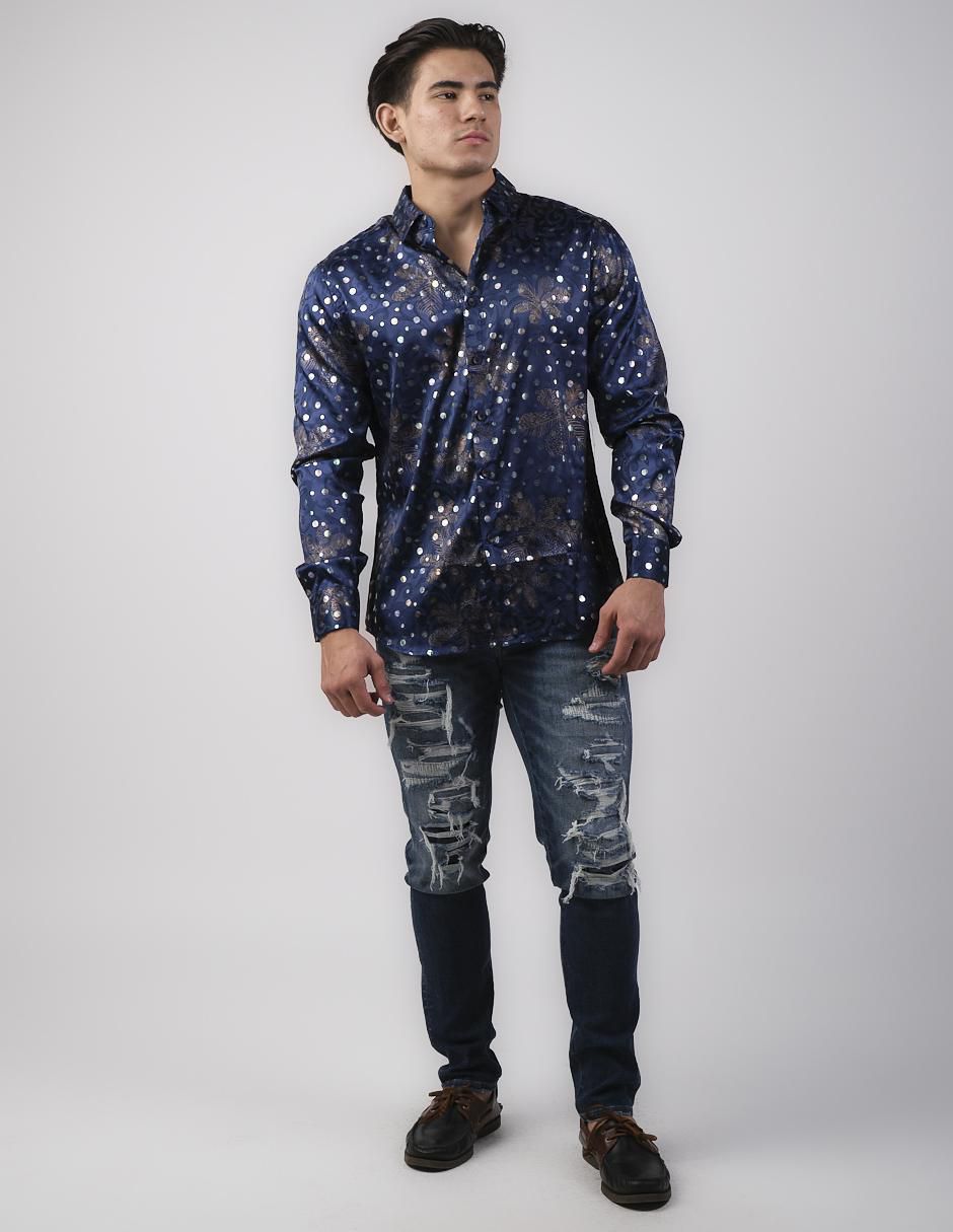 Camisa casual manga larga para hombre 3