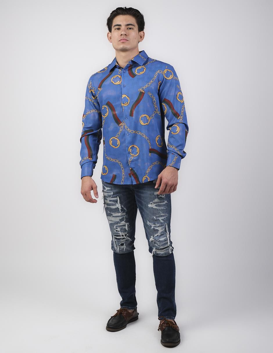 Camisa casual manga larga para hombre 3