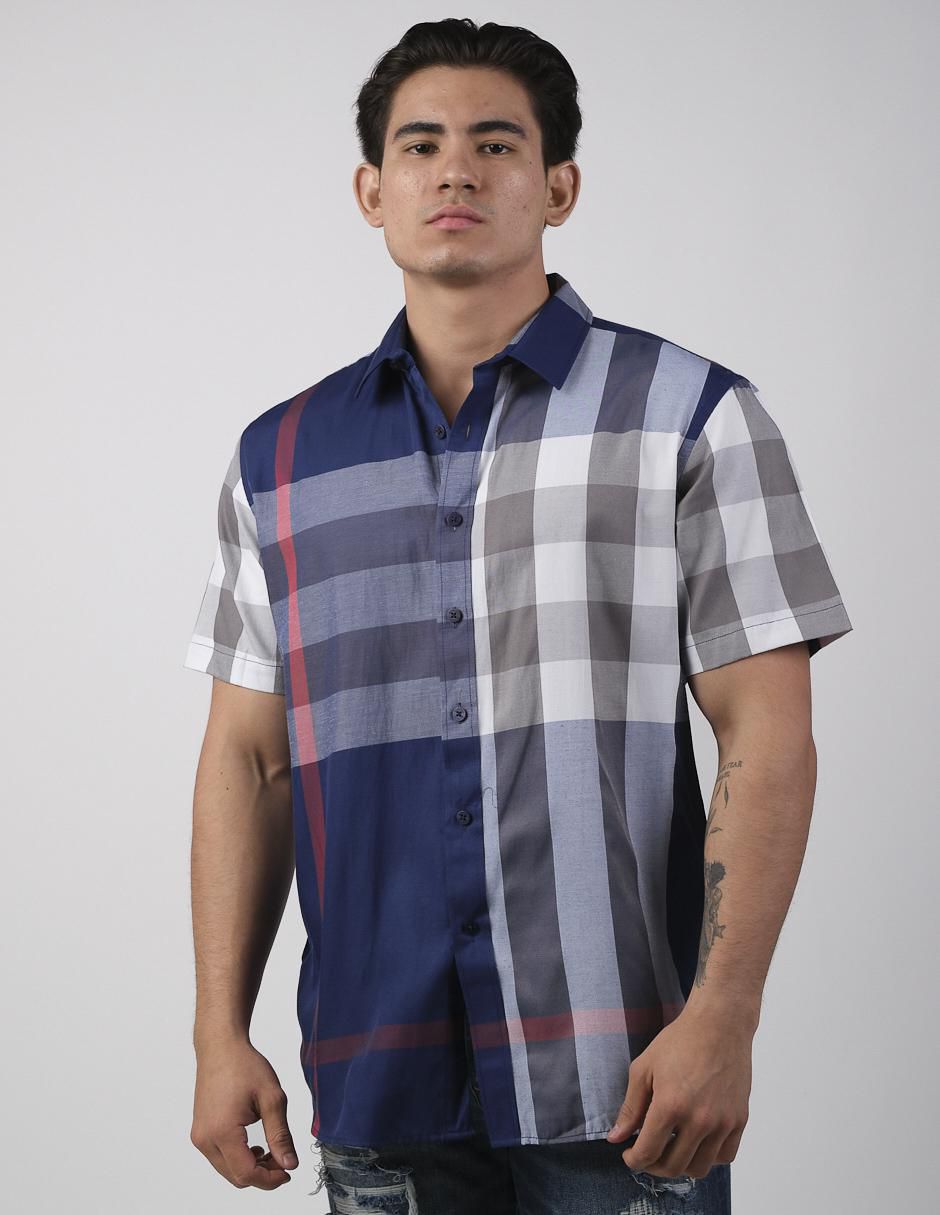 Camisa casual manga corta para hombre