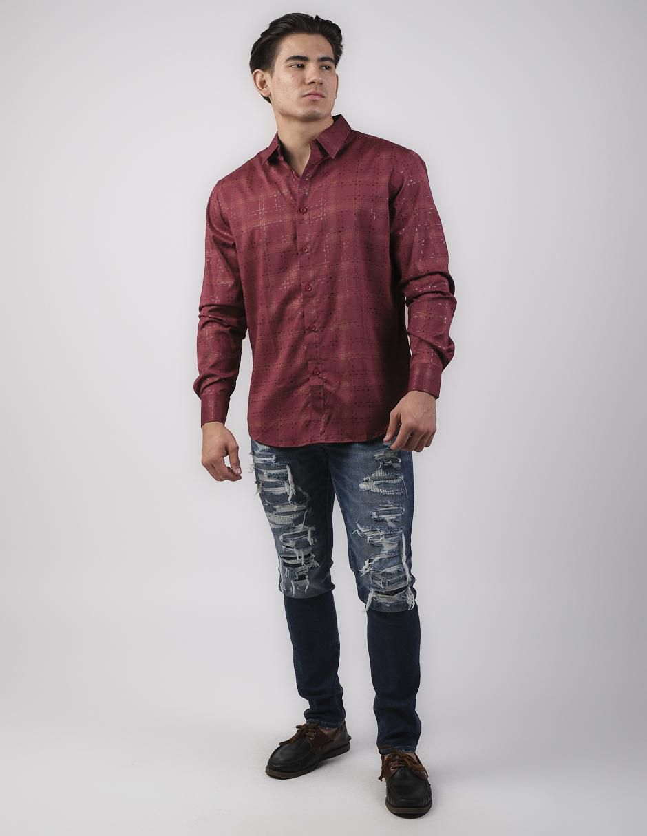 Camisa casual manga larga para hombre 3