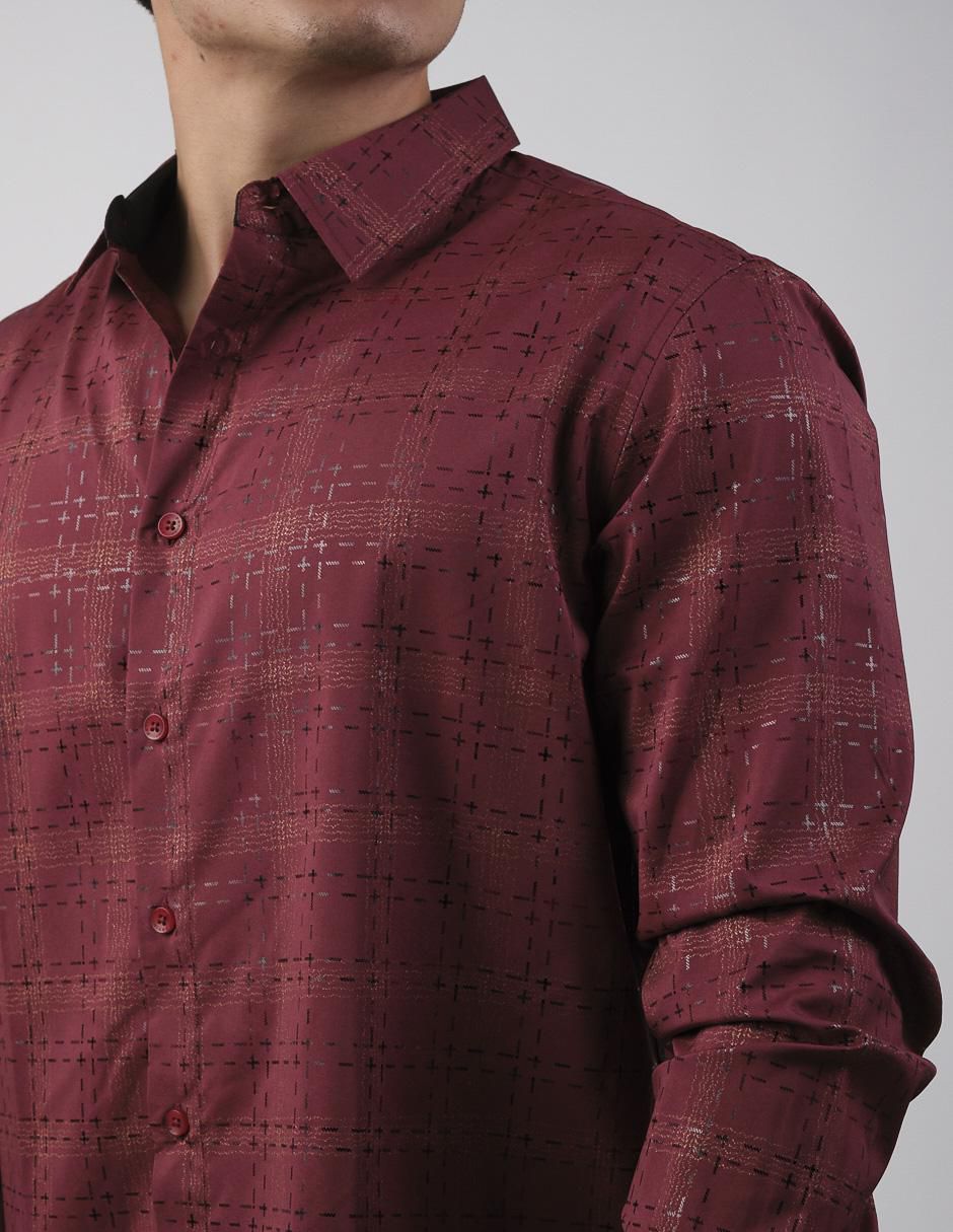 Camisa casual manga larga para hombre 4