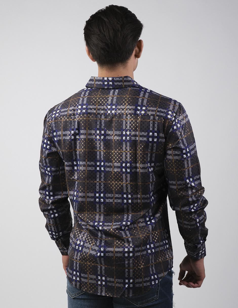 Camisa casual manga larga para hombre 2