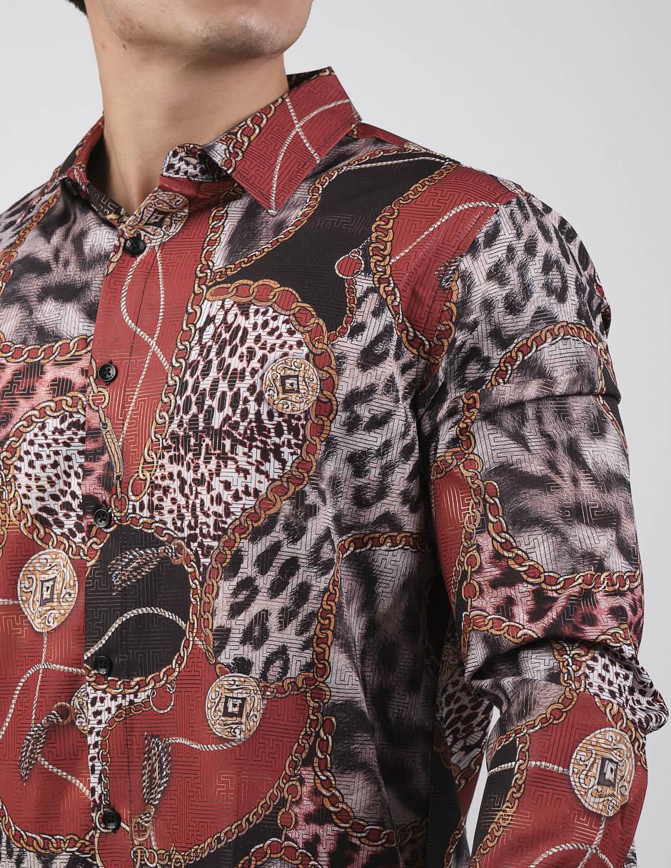 Camisa casual manga larga para hombre 4