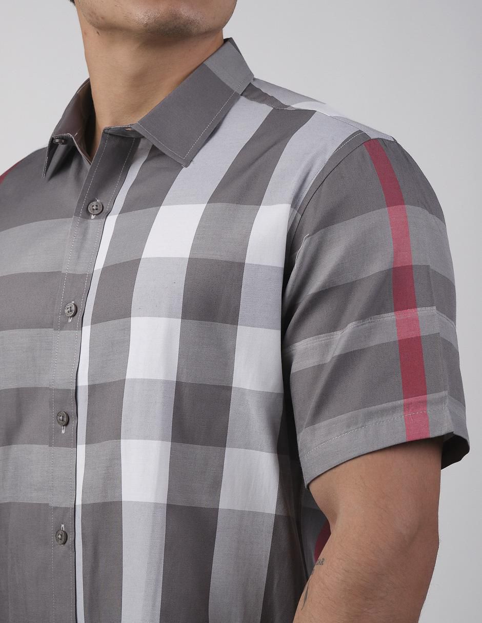 Camisa casual de algodón manga corta para hombre 4