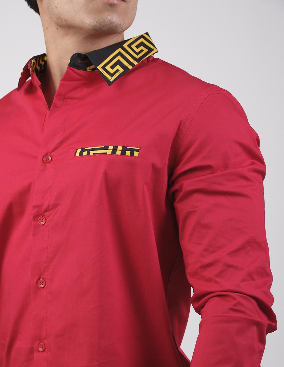 Camisa casual de algodón manga larga para hombre 4