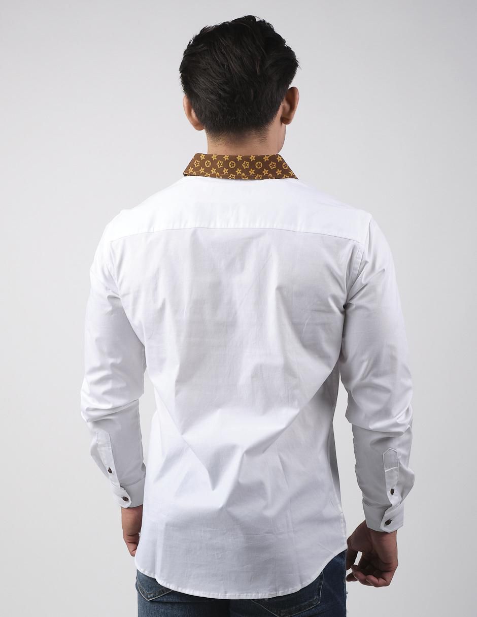 Camisa casual de algodón manga larga para hombre 2