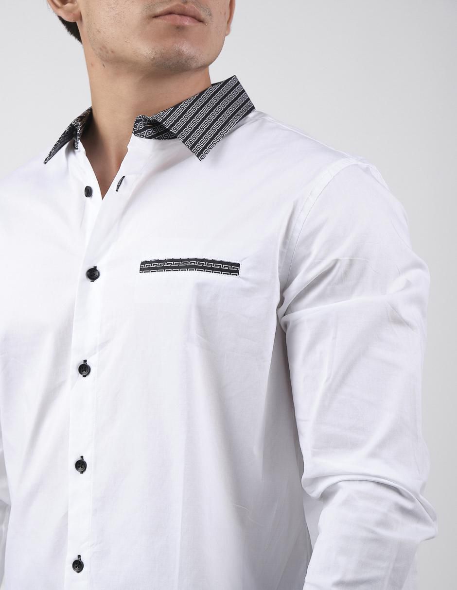 Camisa casual de algodón manga larga para hombre 4