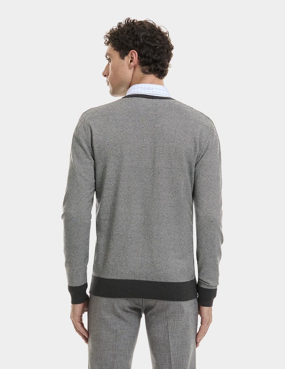 Suéter cuello v para hombre 3