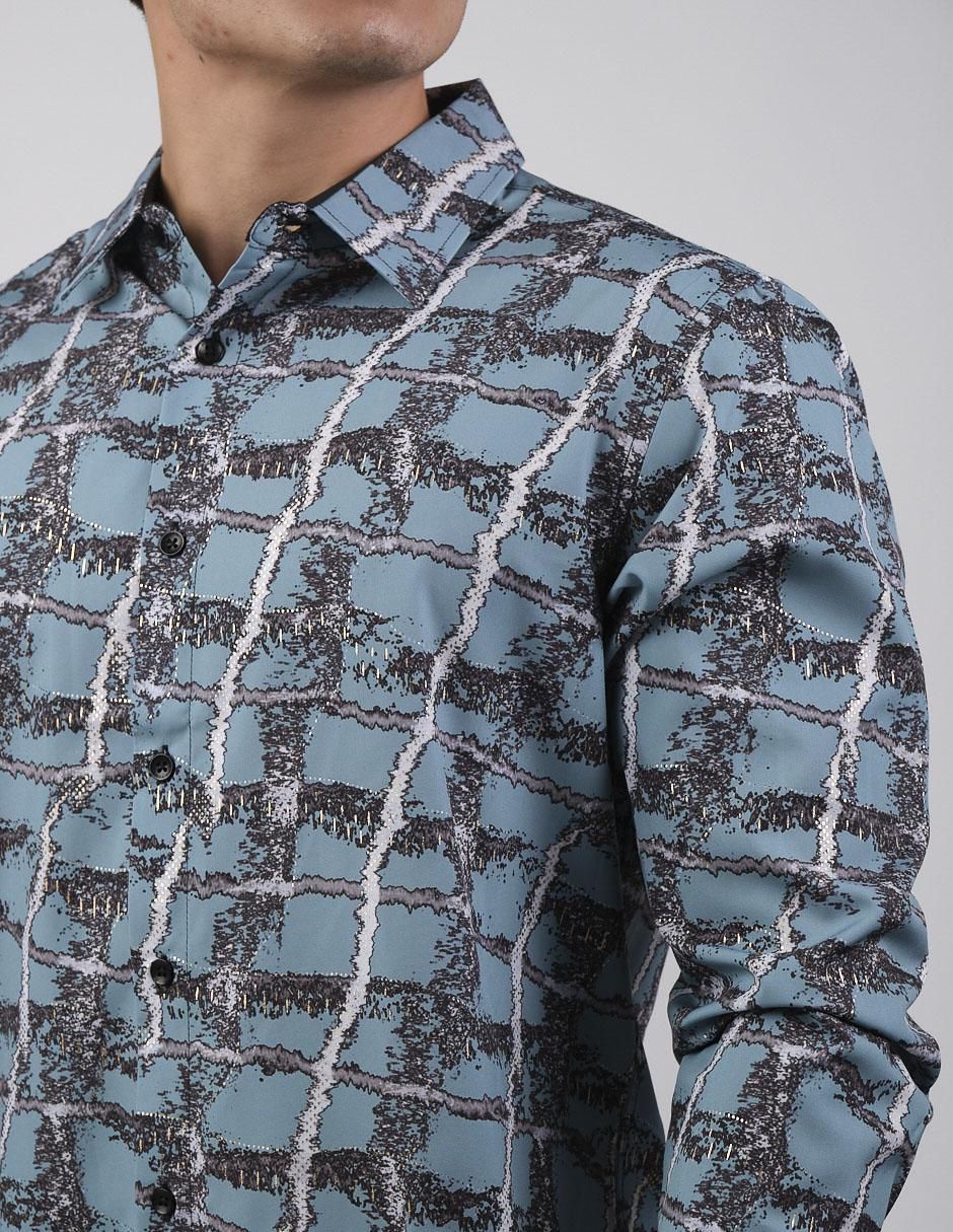 Camisa casual de algodón manga larga para hombre 4