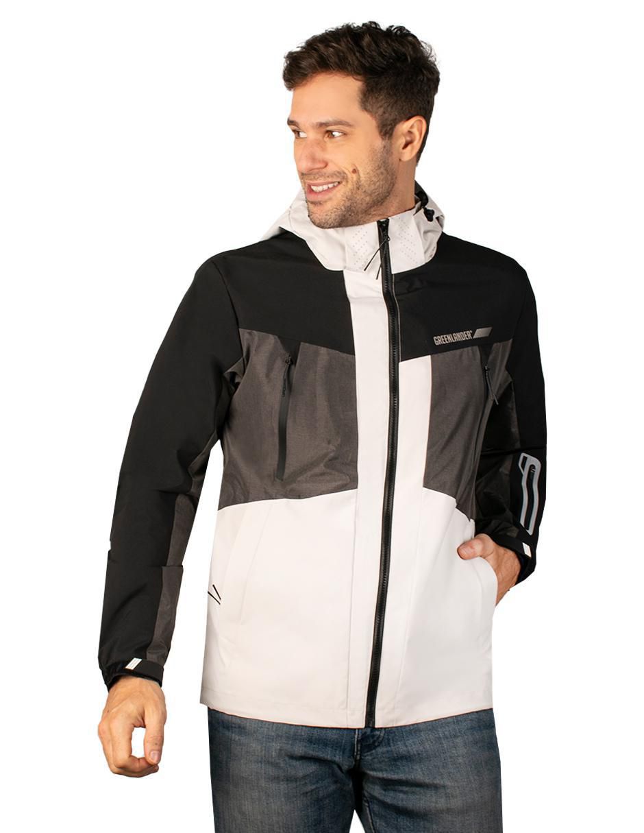 Chamarra casual repelente al agua capucha desmontable para hombre 1